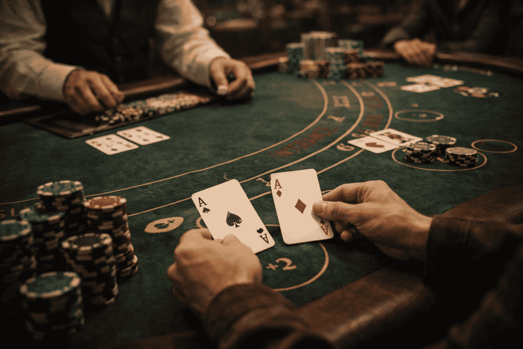 Errores comunes al dividir ases en blackjack